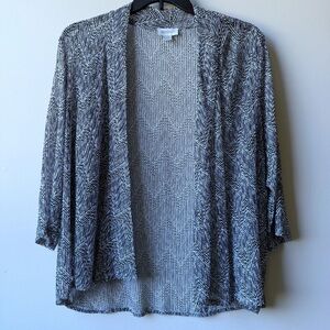 Avenue Black and White Cardigan Sweater